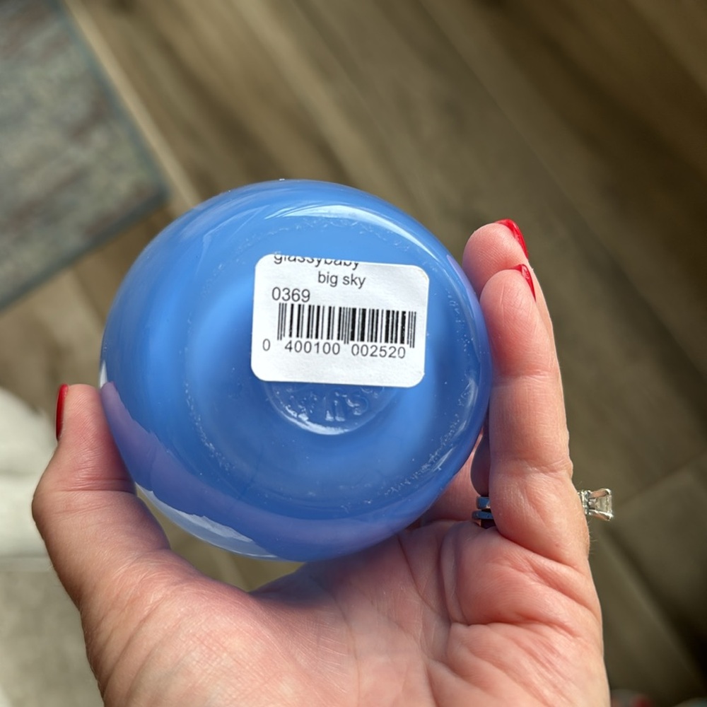 NWT Glassybaby Big Sky blue glass votive vase - Picture 2 of 4